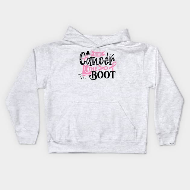 Give Cancer the BOOT Kids Hoodie by Misfit04